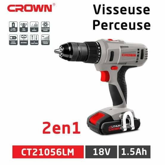 Perceuse Visseuse 18V lithium-ion CROWN