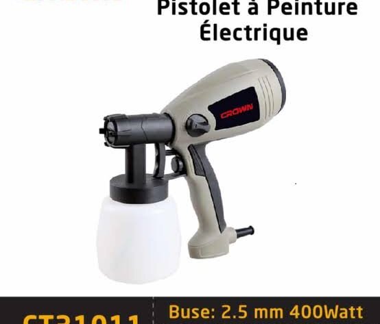 Pistolet à peinture électrique 400W 2.5mm CROWN | CT31011