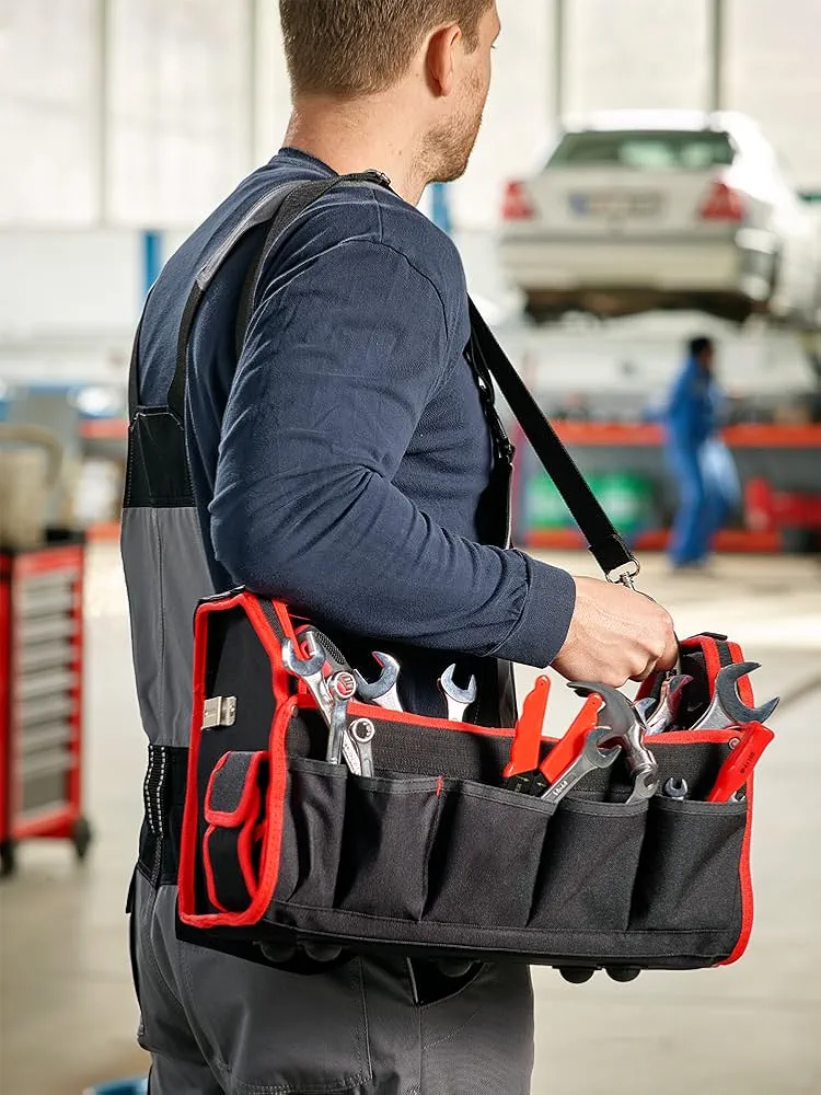 Sac à outils rangement outils pratique avec poches et bandoulière Wiseup – Image 2