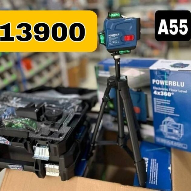 Niveau Laser 4D 16 Lignes 2 Batteries avec Trépied POWERBLU YAMO189 – Image 2