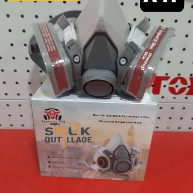 Masque Protection Réutilisable Avec Filtre Anti Poussière,Masque a Gaz Respiratoire avec Filtre pour Pulvérisation,Peinture,Travaux, Produits Chimiques,Bricolage,Ponçage Rouge