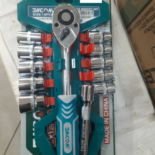 📢💢Jeux De Douilles Et Bras Cliquet 🛠️✅1/2″ 12pcs ENCOM ⭐