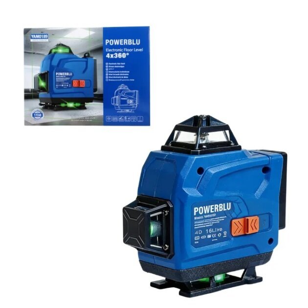 Niveau Laser 4D 16 Lignes 2 Batteries avec Trépied POWERBLU YAMO189