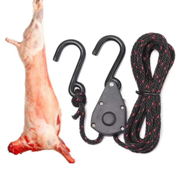 Tire Cable à Poulie avec Crochets