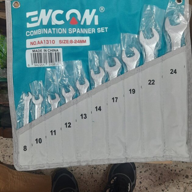 jeu de clés mixtes ENCOM 10 PCS 8mm à 24mm