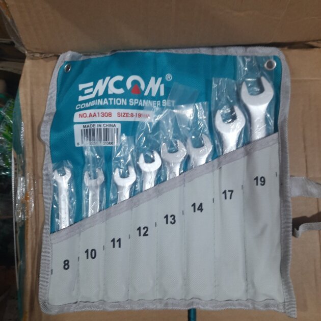 jeu de clés mixtes 8 pcs Encom 8mm à 19mm