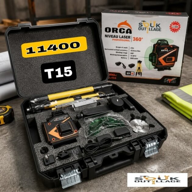 Niveau laser 4D 16 ligne double batterie multi support