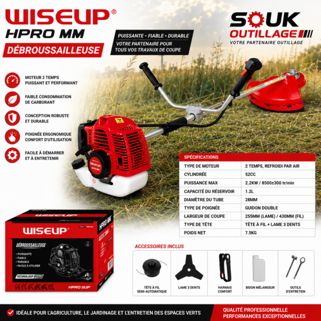 DÉBROUSSAILLEUSE  WISEUP HPRO MM