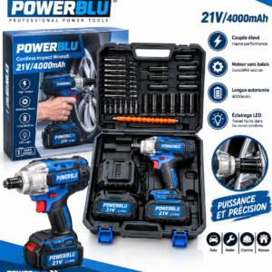 Boulonneuse VISSEUSE A Batterie 21V- POWERBLU 320NM 4AH