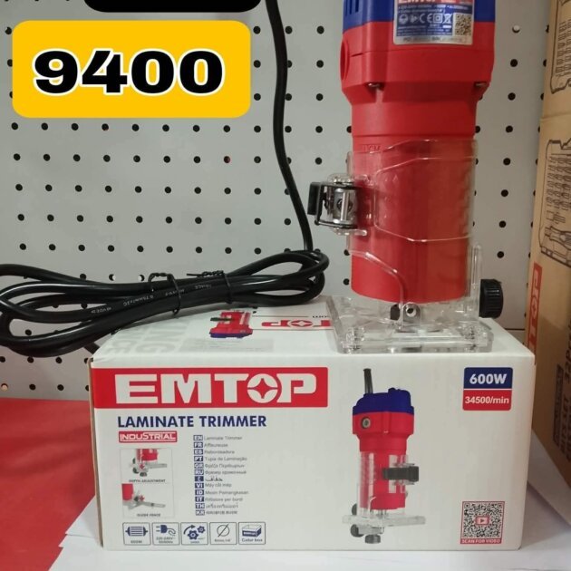 Paumelleuse Affleureuse 600W 34500 t/min EMTOP Réf: ELTR6001
