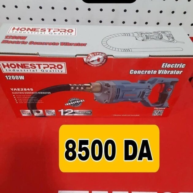 Vibrateur à béton électrique, vibreur du béton portable pour la construction 1200W HONESTPRO YAE2845
