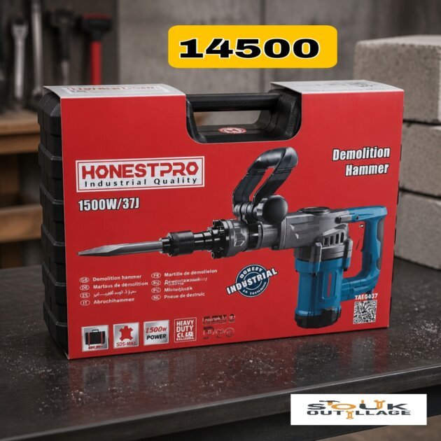 marteau de démolition Honestpro YAE2497 1500W 37J