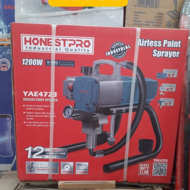 AIRLESS PULVERISATEUR DE PEINTURE 1200W 2.2L/MIN 207BAR HONESTPRO [YAE4723]