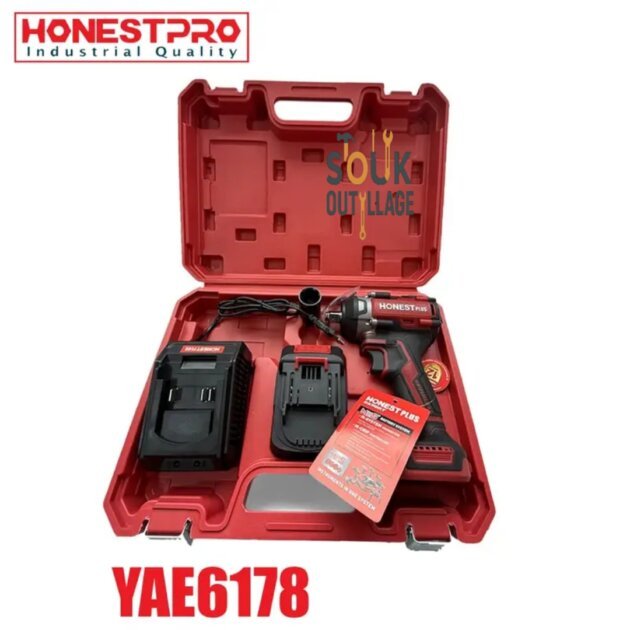 BOULONNEUSE CLE A CHOC BATTERIE 600N.M 1/2′ 21V 4.0AH BRUSHLESS HONESTPLUS | YAE6178j