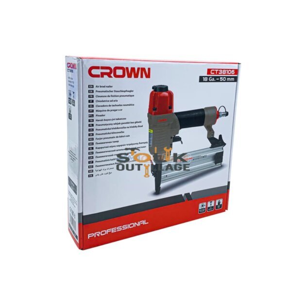 Cloueuse de finition pneumatique 15-50mm 18Ga CROWN | CT38106