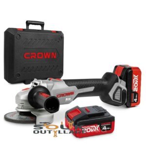 Meuleuse d’angle sans fil 20V avec 2 batteries | CROWN