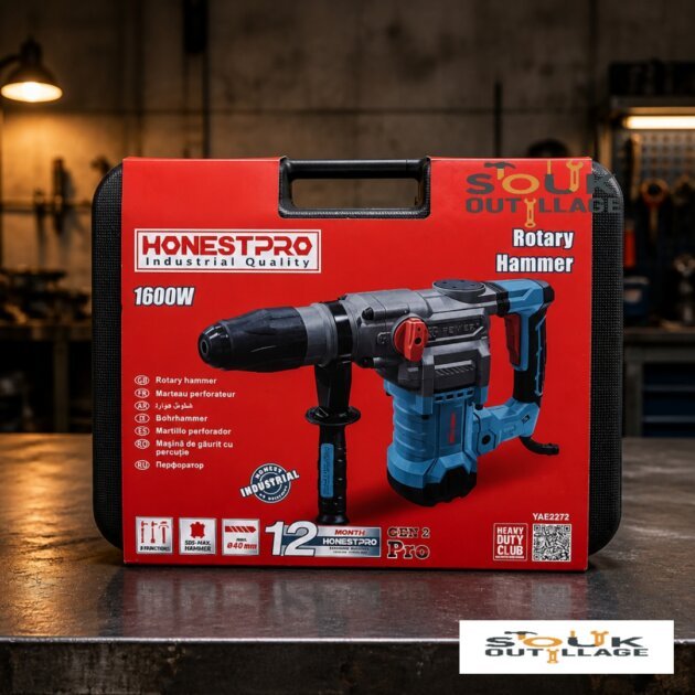Marteau perforateur 1600 W HONESTPRO YAE2272 - démolition