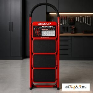 Escabeau de sécurité pliable à 4 marches Wiseup