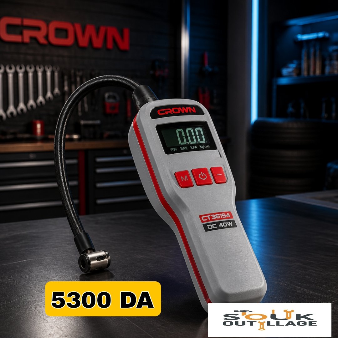 Compresseur d'air numérique portable pour voitures Crown Professional CT36194 – 40W DC