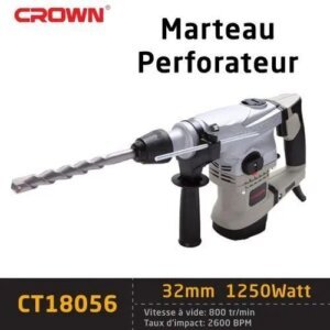 Marteau Piqueur Perforateur SDS-Plus 1250W 32mm 5.0J en Magnésium CROWN