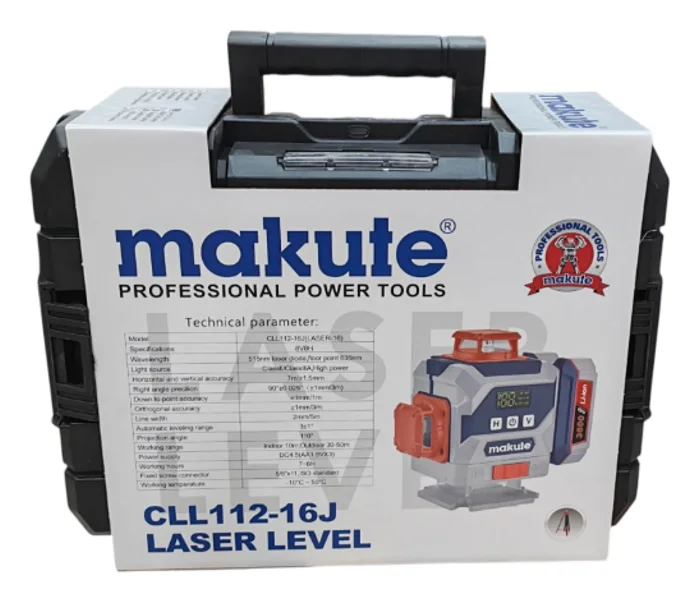 Niveau Laser 4D MAKUTE – 16 Lignes Vertes | Modèle CLL112-16J