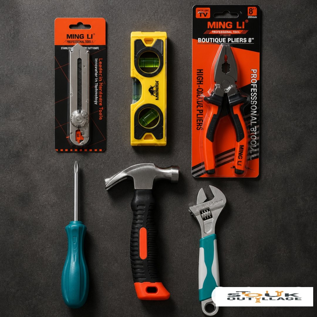 Kit d'outils manuels de bricolage – 6 pièces