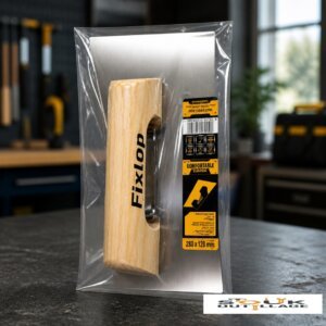 Lisseuse ou taloche à lame en acier avec manche en bois Fixtop