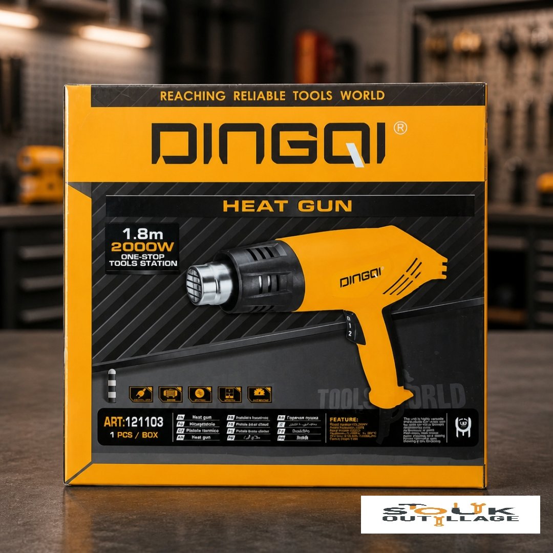 DINGQI Pistolet à air chaud électrique à température variable 2000W