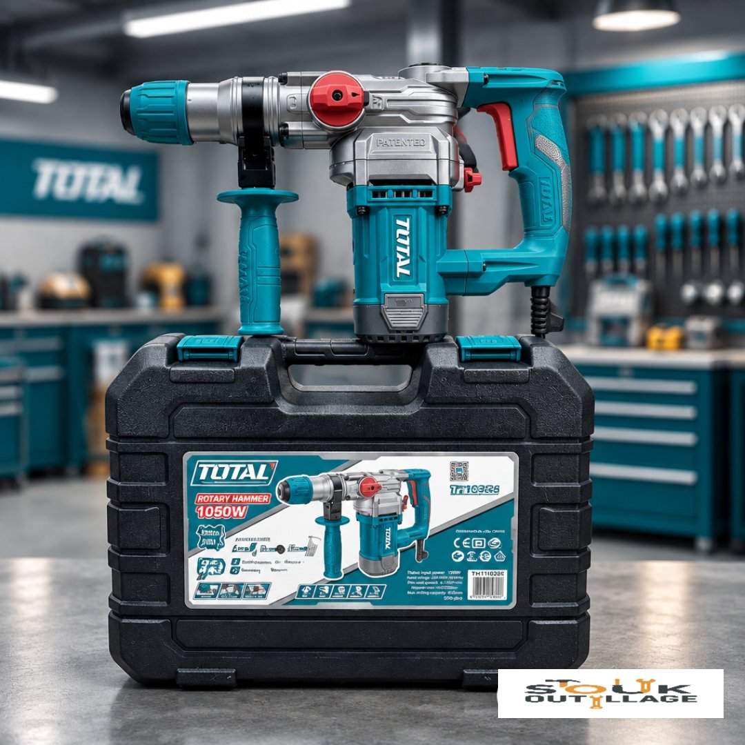 Marteau Perforateur Rotatif TOTAL 1050W – Puissant et Polyvalent