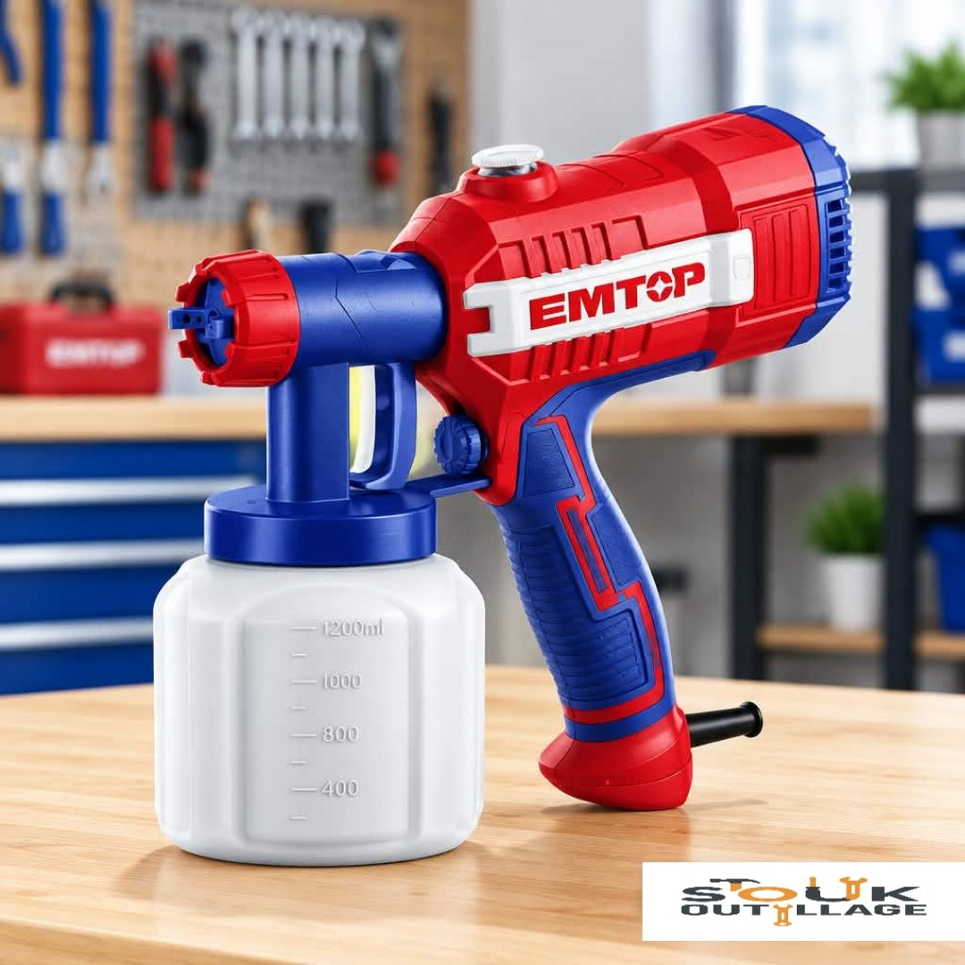 Pistolet à Peinture EMTOP 450W avec Réservoir 800 ml