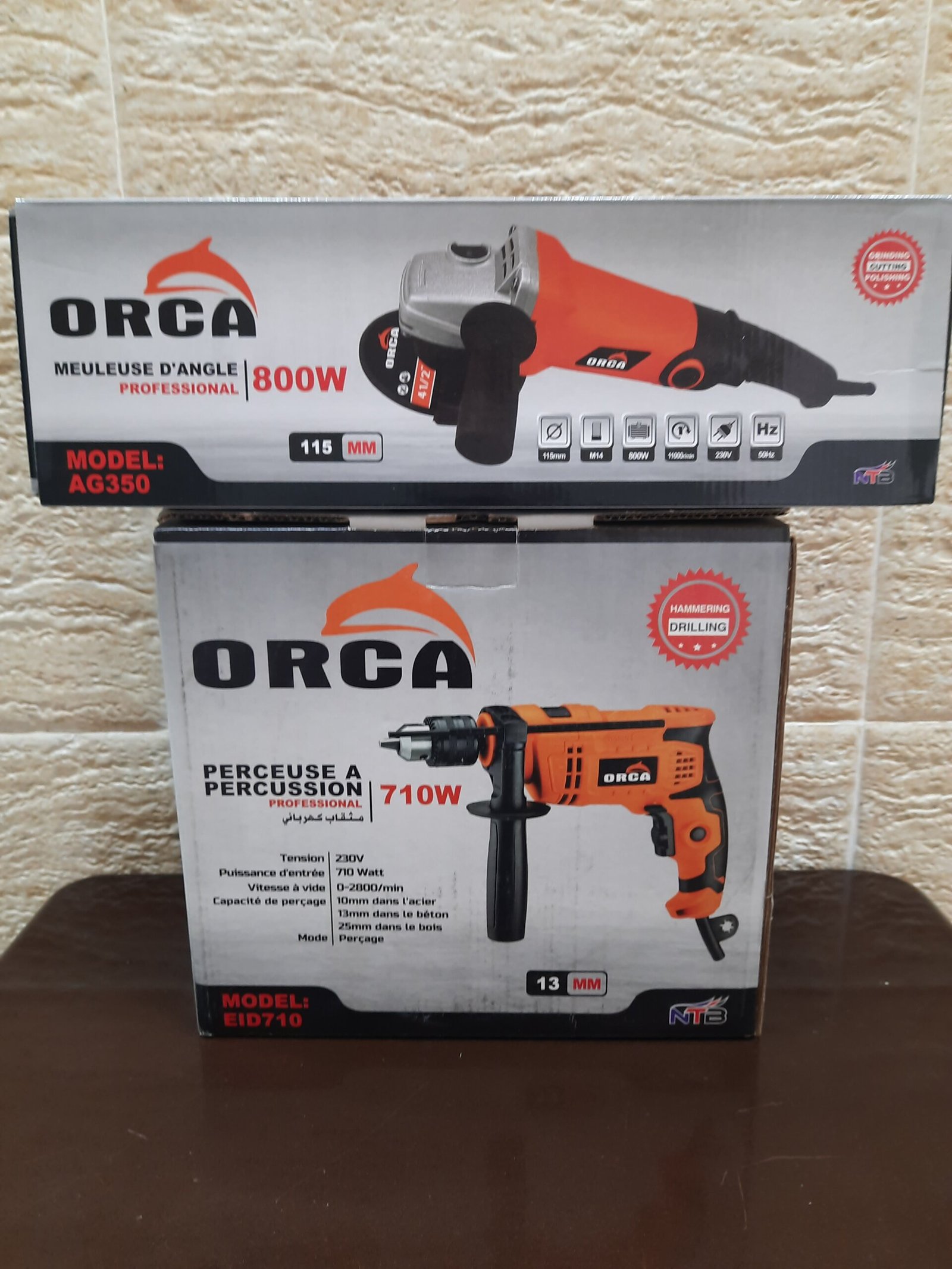 Pack ORCA perceuse 710W + tronçonneuse ORCA 800W